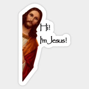 Hi I'm jesus Sticker